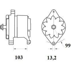 Alternátor MAHLE MG 500 - obr. 4