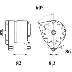 Alternátor MAHLE MG 73 - obr. 1