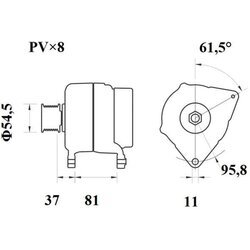 Alternátor MAHLE MG 813 - obr. 1