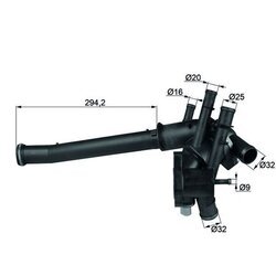 Termostat chladenia MAHLE TI 19 109 - obr. 2