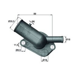 Termostat chladenia MAHLE TI 64 87D - obr. 2