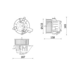 Vnútorný ventilátor MAHLE AB 331 000P