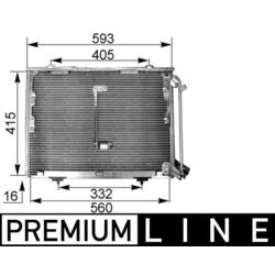 Kondenzátor klimatizácie MAHLE AC 168 000P