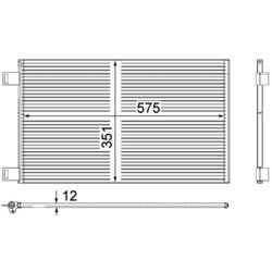 Kondenzátor klimatizácie MAHLE AC 569 000P - obr. 1