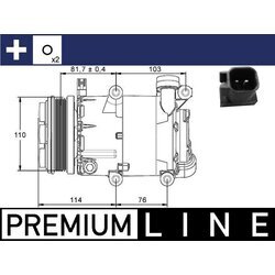 Kompresor klimatizácie MAHLE ACP 866 000P