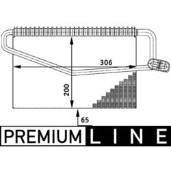 Výparník klimatizácie MAHLE AE 55 000P