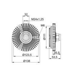 Spojka ventilátora chladenia MAHLE CFC 64 000S - obr. 1