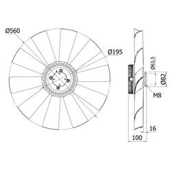 Ventilátor chladenia motora MAHLE CFF 427 000S