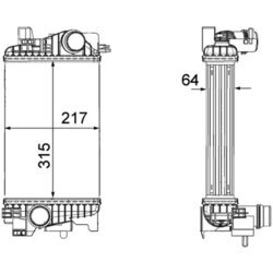 Chladič plniaceho vzduchu MAHLE CI 263 000P - obr. 3