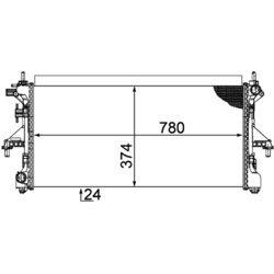 Chladič motora MAHLE CR 1068 000P - obr. 1