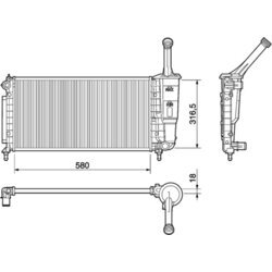 Chladič motora MAHLE CR 1104 000P - obr. 3