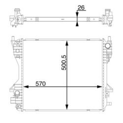 Chladič motora MAHLE CR 1363 000S - obr. 1