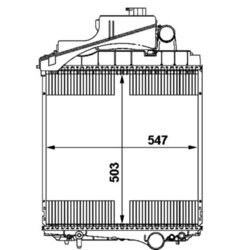 Chladič motora MAHLE CR 1729 000P - obr. 1