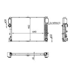 Chladič motora MAHLE CR 38 000S - obr. 1