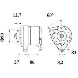 Alternátor MAHLE MG 110 - obr. 4