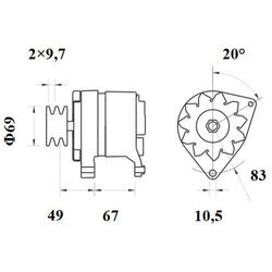 Alternátor MAHLE MG 153 - obr. 2