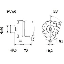 Alternátor MAHLE MG 208 - obr. 5