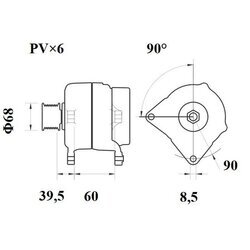 Alternátor MAHLE MG 254 - obr. 1