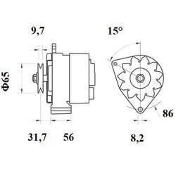 Alternátor MAHLE MG 347 - obr. 1