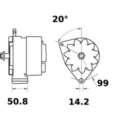 Alternátor MAHLE MG 442 - obr. 1