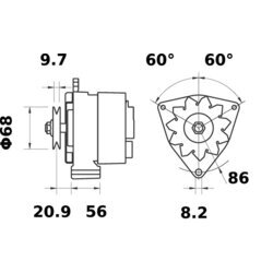 Alternátor MAHLE MG 604 - obr. 4