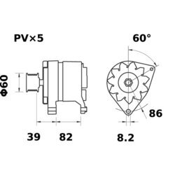 Alternátor MAHLE MG 662 - obr. 3