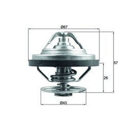 Termostat chladenia MAHLE TX 158 83