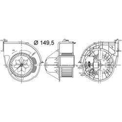 Vnútorný ventilátor MAHLE AB 83 000S