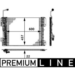 Kondenzátor klimatizácie MAHLE AC 671 000P