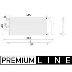 Kondenzátor klimatizácie MAHLE AC 893 000P - obr. 1