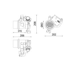 Chladič pre recirkuláciu plynov MAHLE CE 39 000P - obr. 1
