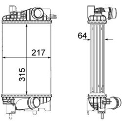 Chladič plniaceho vzduchu MAHLE CI 262 000P - obr. 3