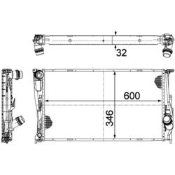 Chladič motora MAHLE CR 1086 000P