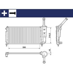 Chladič motora MAHLE CR 1104 000S