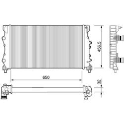 Chladič motora MAHLE CR 1110 000P - obr. 1