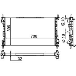 Chladič motora MAHLE CR 1196 000P