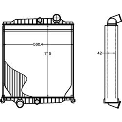 Chladič motora MAHLE CR 1225 000P - obr. 1