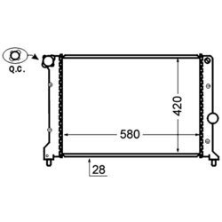 Chladič motora MAHLE CR 1413 000P - obr. 1