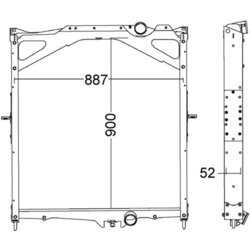 Chladič motora MAHLE CR 1556 000P - obr. 1