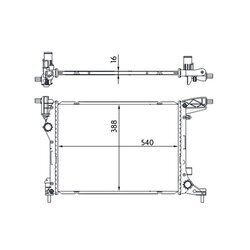 Chladič motora MAHLE CR 1663 000S