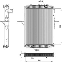 Chladič motora MAHLE CR 2098 000P - obr. 1