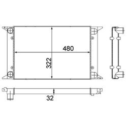 Chladič motora MAHLE CR 415 000P - obr. 1