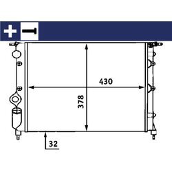 Chladič motora MAHLE CR 476 000S