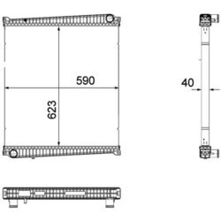 Chladič motora MAHLE CR 818 000P - obr. 1