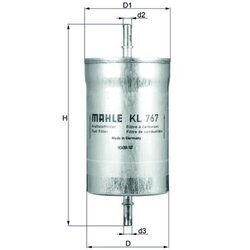 Palivový filter MAHLE KL 767 - obr. 2