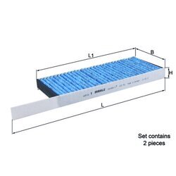 Filter vnútorného priestoru MAHLE LAO 751/S - obr. 2