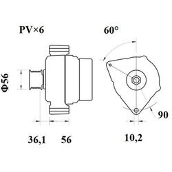 Alternátor MAHLE MG 157 - obr. 4