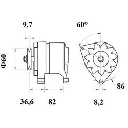 Alternátor MAHLE MG 222 - obr. 1