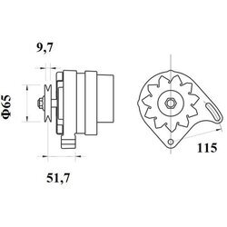 Alternátor MAHLE MG 432 - obr. 1