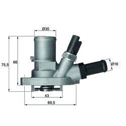 Termostat chladenia MAHLE TI 149 88 - obr. 2